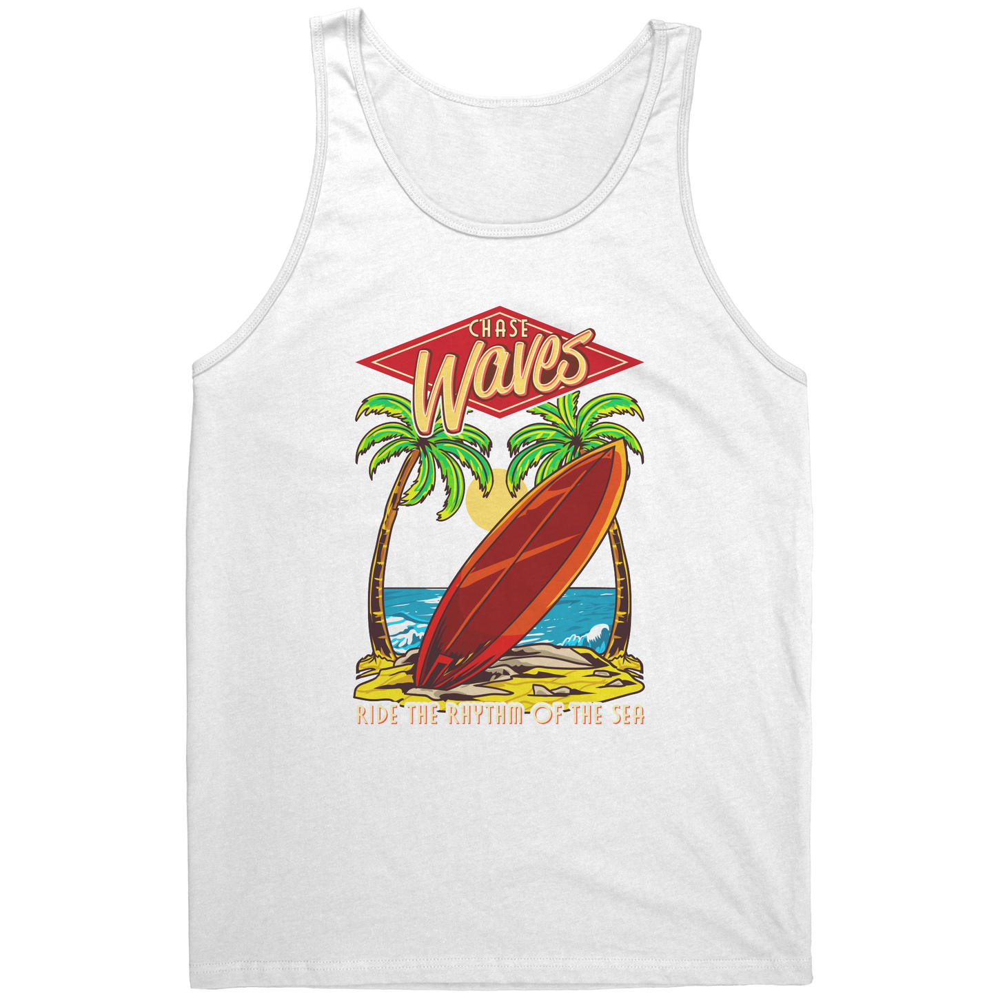 Chase Waves Ride The Sea - Surf Surfer Women Men Surfing Tank Tops