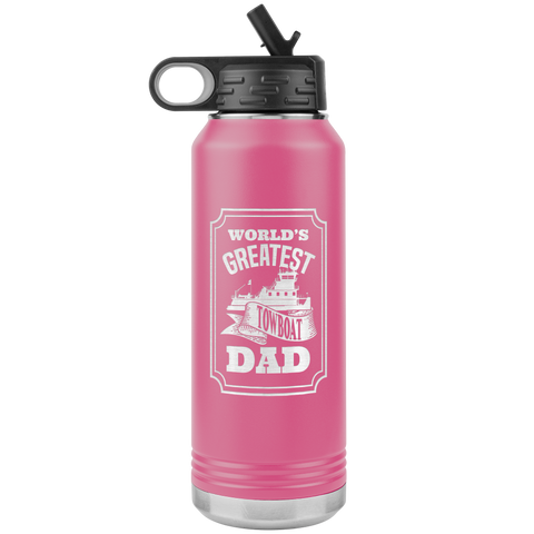 World's Greatest Towboat Dad - Jumbo 32oz Water Bottle