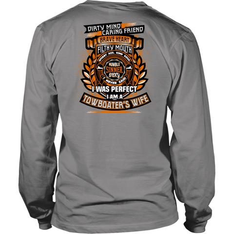 Dirty Mind! Caring Friend! Towboater's Wife Tshirt - Gift For Towboater's Wife