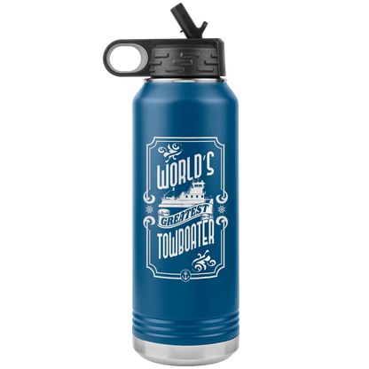 World's Greatest Towboater - Jumbo 32oz Water Bottle