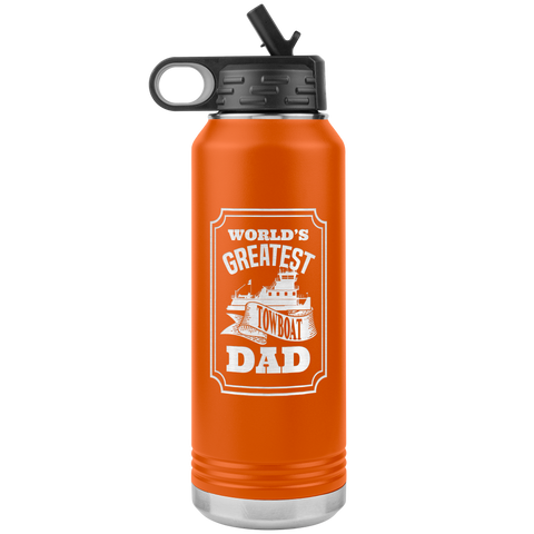World's Greatest Towboat Dad - Jumbo 32oz Water Bottle
