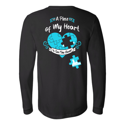 A Piece Of My Heart Is On The Boat - River Life Apparel Gift For Towboaters Wife, Spouse, Girlfriend