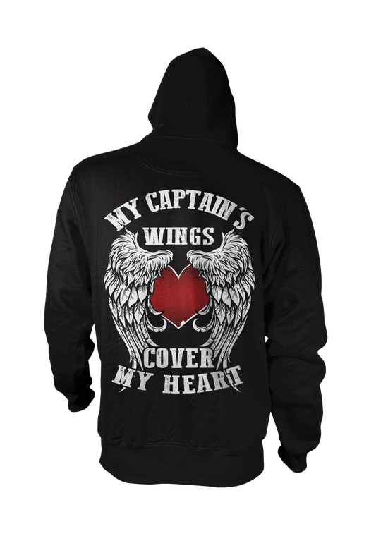 My Captain's Wings Cover My Heart Hoodie