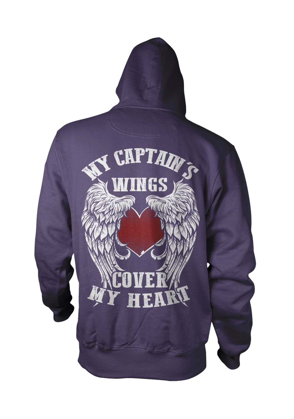 My Captain's Wings Cover My Heart Hoodie
