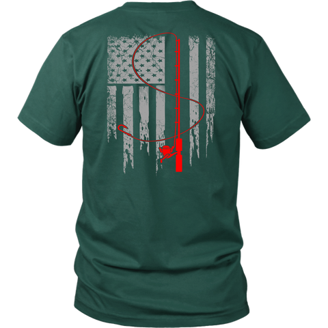 Patriotic Fishing Flag Tee