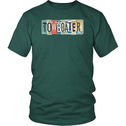 Towboater License Plate Tees