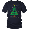 Image of Funny Towboater Towboat Crew Group Matching Christmas Tree T-Shirt