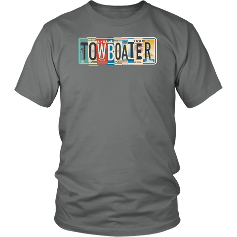 Towboater License Plate Tees