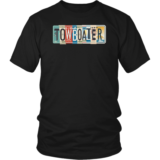 Towboater License Plate Tees