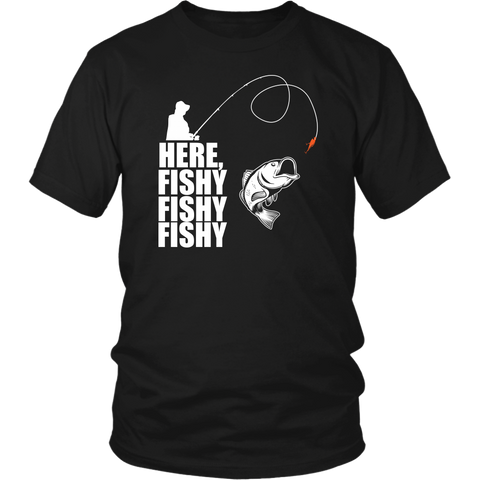 Here Fishy - Funny Fishing Tees