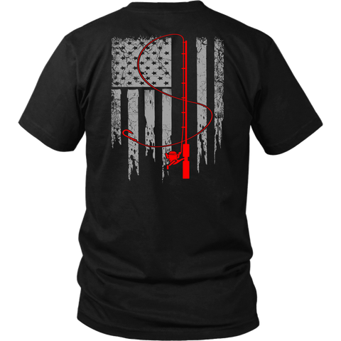 Patriotic Fishing Flag Tee