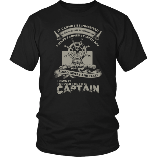 Towboat Captain Title Earned - Towboater Apparel T-Shirt