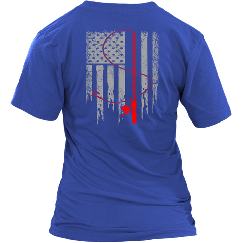Patriotic Fishing Flag Tee