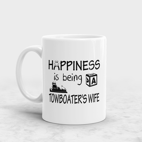 Happiness Is Being A Towboater's Wife Mug