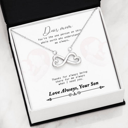 To My Dearest Mom Infinity River Life Necklace Gift