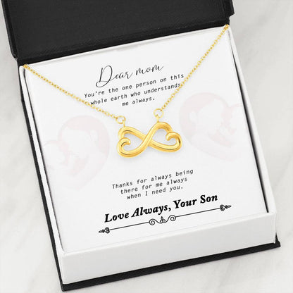 To My Dearest Mom Infinity River Life Necklace Gift