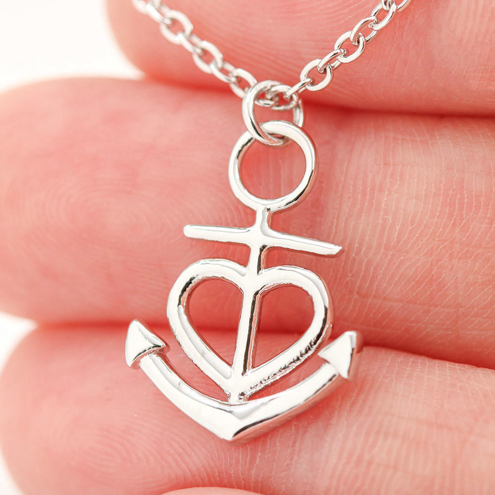 To My Beautiful Mother Anchor Heart River Life Necklace