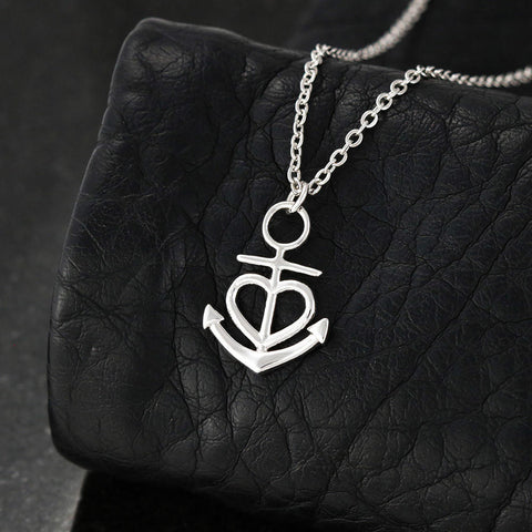 To My Beautiful Greatest Mom Anchor Heart River Life Necklace