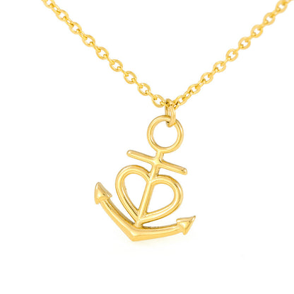 To My Beautiful Mother Anchor Heart River Life Necklace