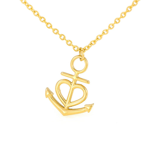 To My Beautiful Greatest Mom Anchor Heart River Life Necklace