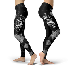 My Heart Belongs To A Towboater Leggings