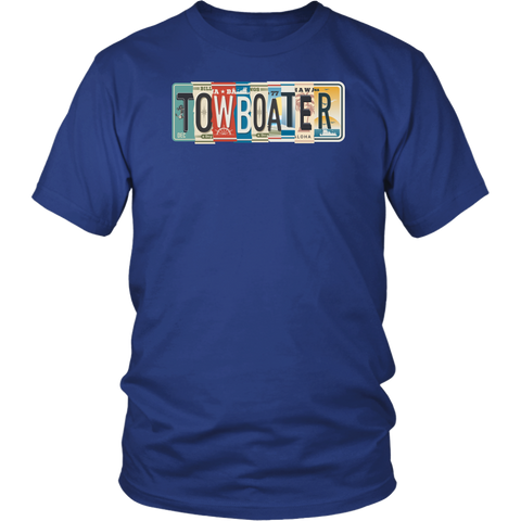 Towboater License Plate Tees