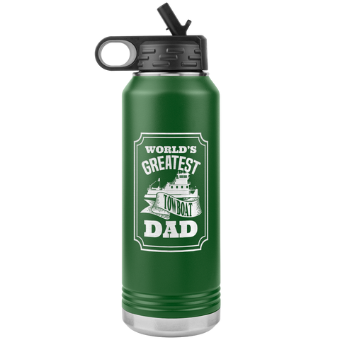 World's Greatest Towboat Dad - Jumbo 32oz Water Bottle