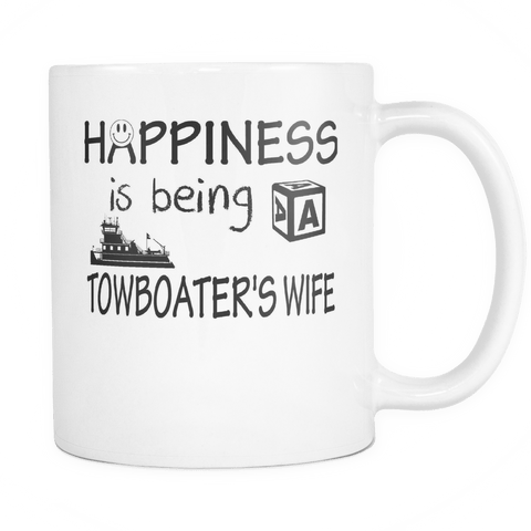 Happiness Is Being A Towboater's Wife Mug