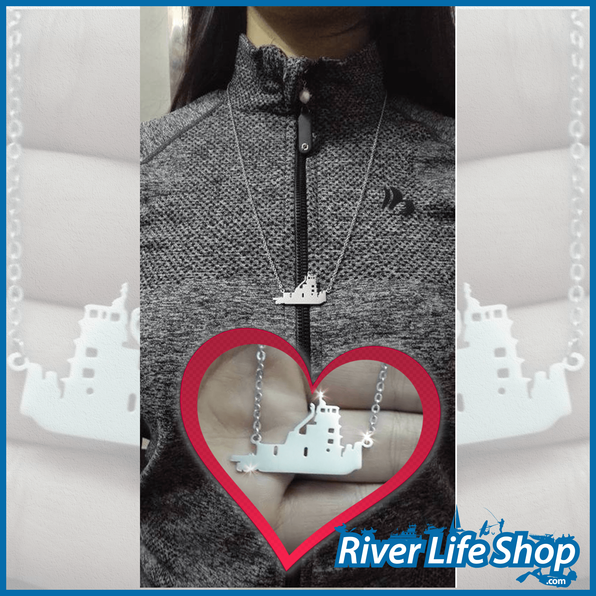 Free Limited Stock - Towboat Necklace - River Life Shop
