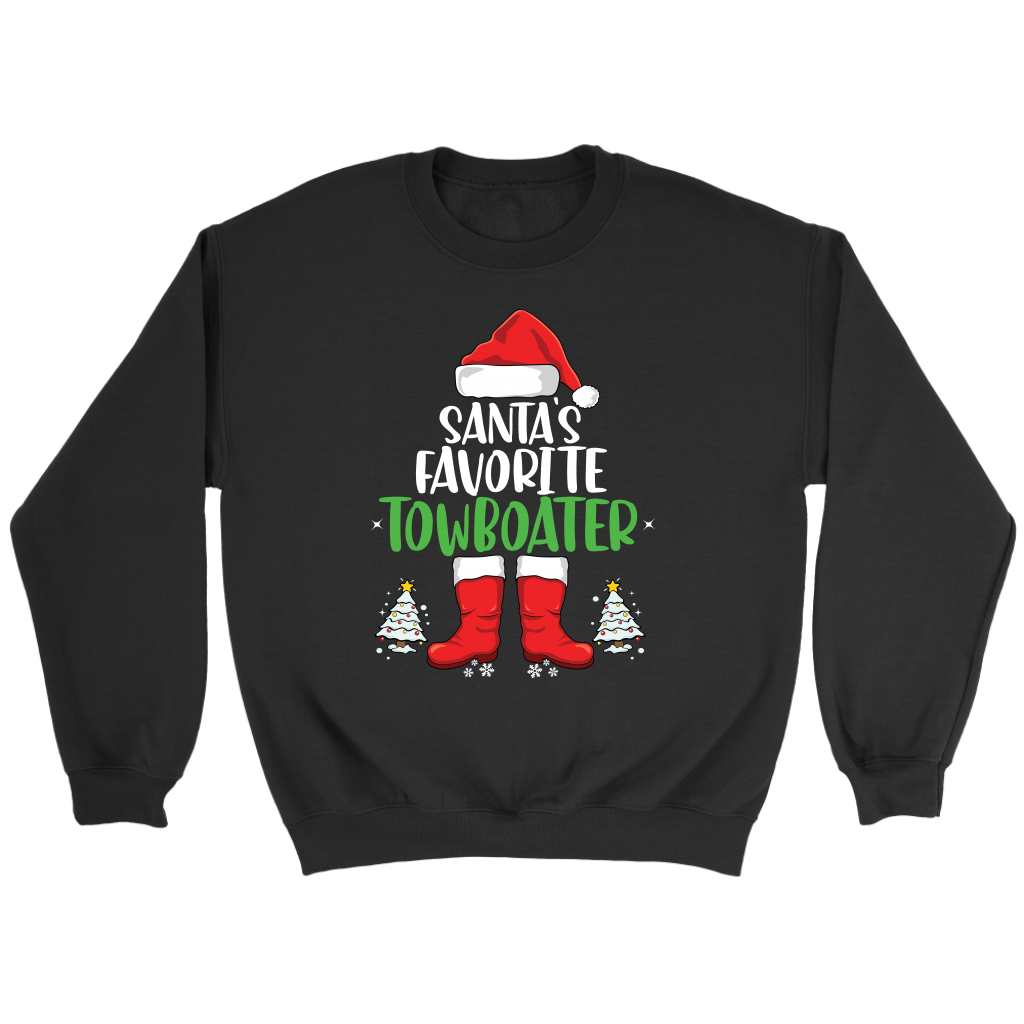 Santa's Favorite Towboater Family Matching Christmas Party T-Shirt