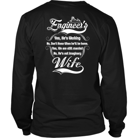 Engineer's Wife Tshirt - Towboater Apparel - Gift For Towboat Engineer's Wife