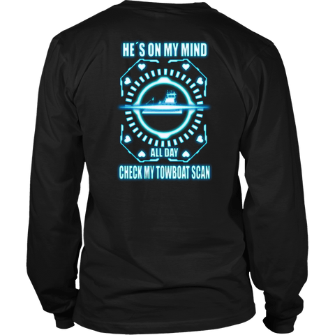 Check My Towboat Scan -  River Life Apparel - Gift For Towboaters Wife, Spouse, Girlfriend