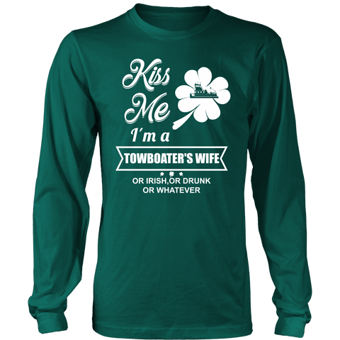 Kiss Me I'm a Towboater's Wife - Funny St Patrick's day Tshirt