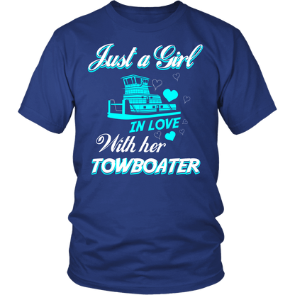 Just A Girl In Love With Her Towboater - River Life Shirt