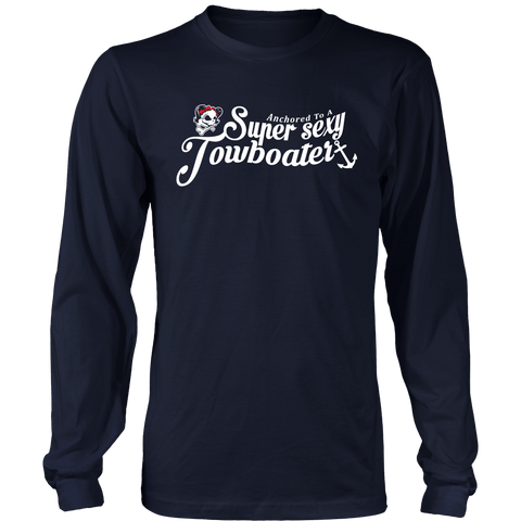 Anchored To A Towboater Tee - River Life T-Shirt For Super Sexy Towboater