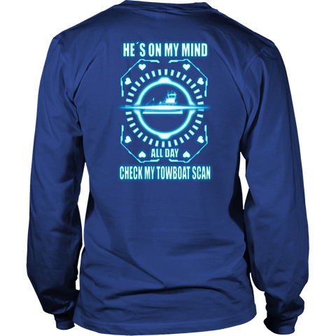 Check My Towboat Scan -  River Life Apparel - Gift For Towboaters Wife, Spouse, Girlfriend