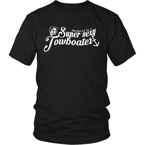 Anchored To A Towboater Tee - River Life T-Shirt For Super Sexy Towboater