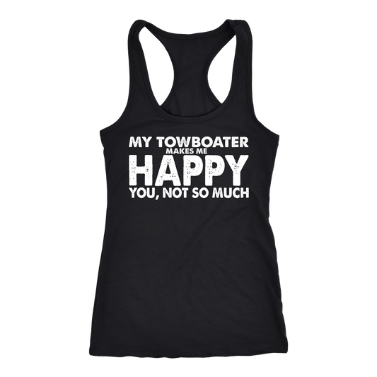 He Makes Me Happy Racerback Tank Top