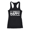 Image of He Makes Me Happy Racerback Tank Top