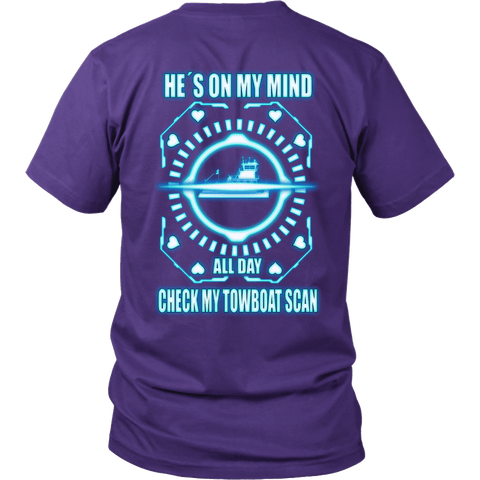 Check My Towboat Scan -  River Life Apparel - Gift For Towboaters Wife, Spouse, Girlfriend