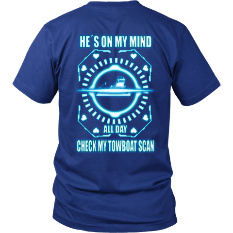 Check My Towboat Scan -  River Life Apparel - Gift For Towboaters Wife, Spouse, Girlfriend