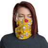Image of Towboater's Spouse Accessories Neck Gaiter Sugar Skull Yellow