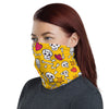 Image of Towboater's Spouse Accessories Neck Gaiter Sugar Skull Yellow