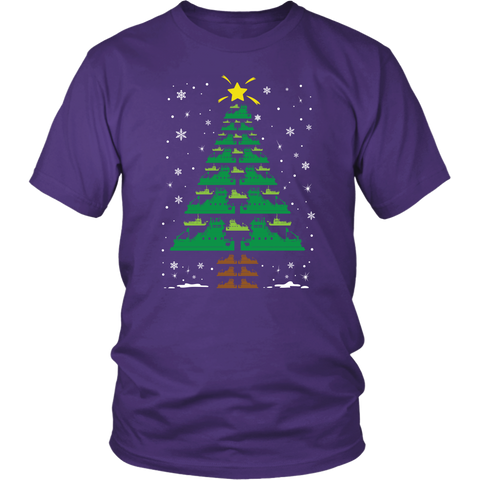 Funny Towboater Towboat Crew Group Matching Christmas Tree T-Shirt