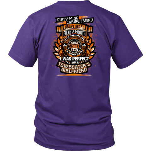 Dirty Mind! Caring Friend! - Towboater's Girlfriend Tshirt - Gift For Towboater Girlfriend