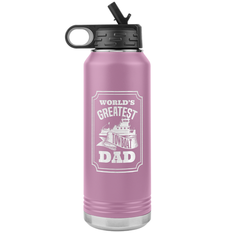 World's Greatest Towboat Dad - Jumbo 32oz Water Bottle